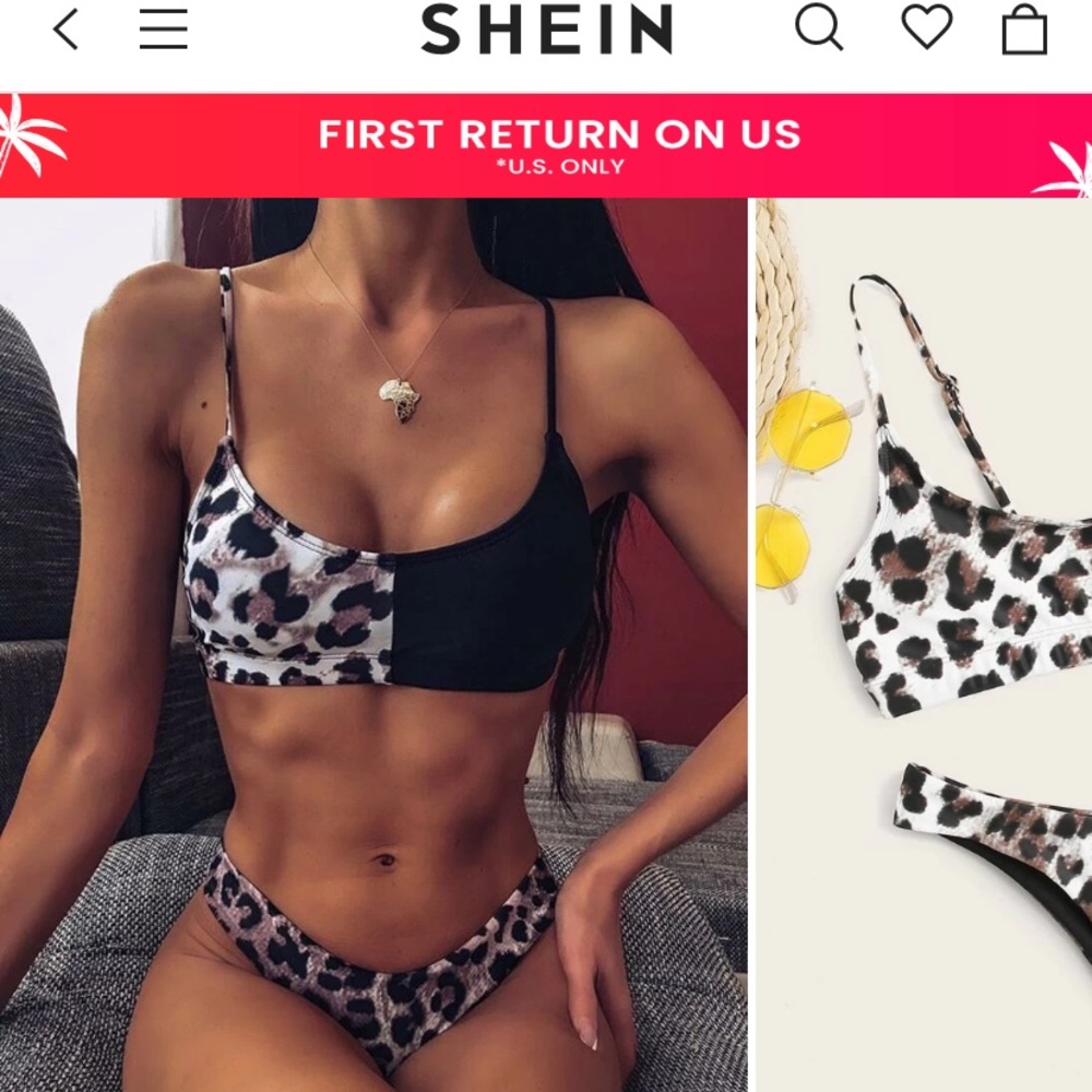 Contrast Leopard Bikini Top, Brand new without tags, SHEIN, Size XL,fits like LG